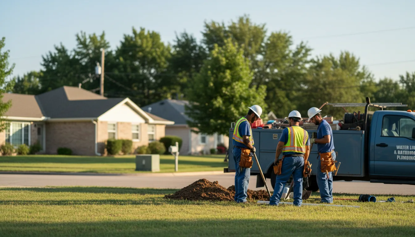 Residential water line and bathroom plumbing service in Venus, PA